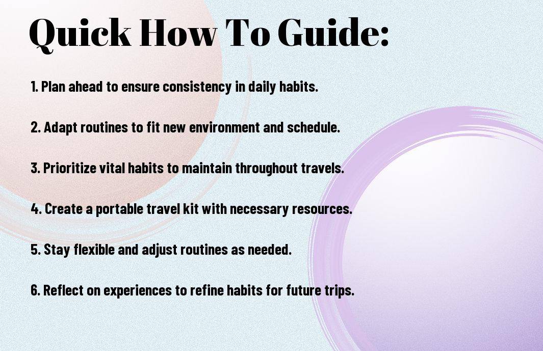 atomic habits for travelers maintaining routines kun