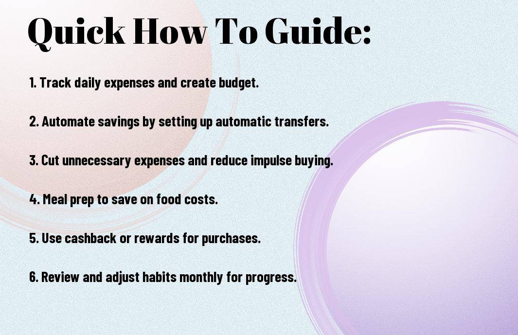 small habits for big money saving success