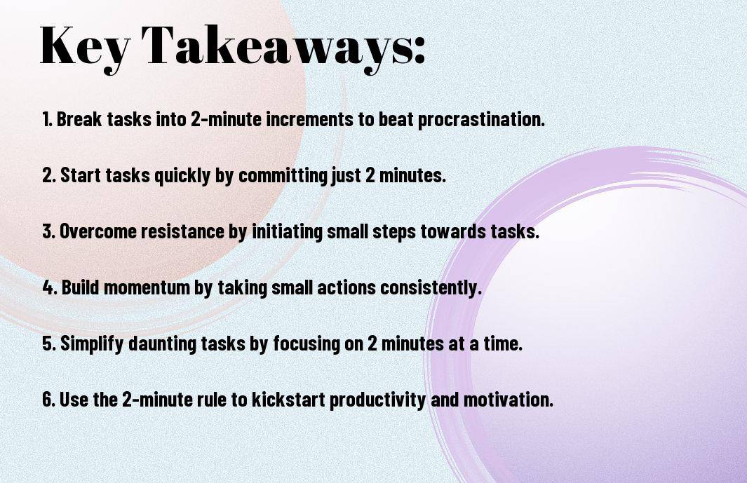 2minute rule overcome procrastination and start tasks wkq